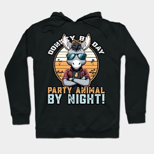 Cool Donkey - Sunset and Palm Vibes! Hoodie